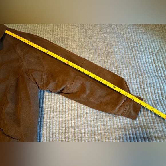 Roaman's Dark Brown Leather Suede Jacket Size A8-Large - Picture 8 of 13